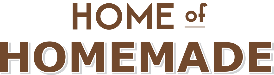 Schriftzug „Home of Homemade“ der Breiteckalm